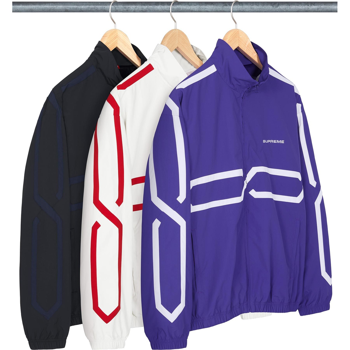 Details on Inset Link Track Jacket from spring summer
                                            2024 (Price is $178)