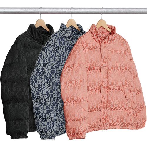 Fuck Jacquard Puffy Jacket Fall Winter 2017 Supreme