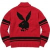 Thumbnail for Supreme Playboy© Shawl Collar Full Zip Sweater