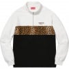 Thumbnail for Leopard Panel Half Zip Sweatshirt