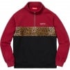 Thumbnail for Leopard Panel Half Zip Sweatshirt