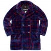 Thumbnail for Supreme Jean Paul Gaultier Double Breasted Plaid Faux Fur Coat