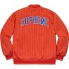 Supreme Pinstripe Varsity Jacket (SS19) - Orange