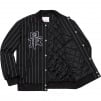 Supreme Pinstripe Varsity Jacket (SS19) - Black