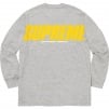 Supreme Trademark L S Top (FW19) - Heather Grey