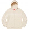 Supreme Text Stripe Zip Up Hooded Sweatshirt (FW19) - Natural