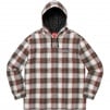 Thumbnail for Quilted Hooded Plaid Shirt