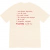 Supreme Stay Positive Tee (FW20) - Natural