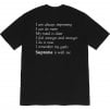 Supreme Stay Positive Tee (FW20) - Black