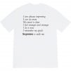 Supreme Stay Positive Tee (FW20) - White