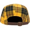 Supreme Washed Chino Twill Camp Cap (FW20) - Yellow Tartan