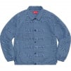 Supreme Houndstooth Logos Snap Front Jacket (FW20) - Blue