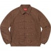 Supreme Houndstooth Logos Snap Front Jacket (FW20) - Brown