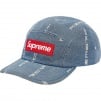 Thumbnail for Logo Stripe Jacquard Denim Camp Cap