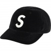 Supreme Velvet S Logo 6-Panel (FW20) - Black