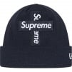 Supreme New Era Cross Box Logo Beanie (FW20) - Navy