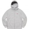 Supreme Small Box Facemask Zip Up Hooded Sweatshirt (FW20) - Heather Grey