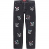 Thumbnail for Clayton Patterson Supreme Skulls Embroidered Regular Jean