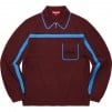 Supreme Chest Stripe Zip Up Cardigan (FW21) - Burgundy