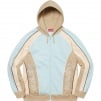 Thumbnail for Track Paneled Zip Up Hooded Sweatshirt