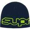 Supreme Wrap Logo Beanie (FW21) - Navy