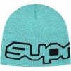 Supreme Wrap Logo Beanie (FW21) - Turquoise