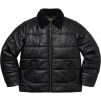 Thumbnail for Supreme Schott Shearling Collar Leather Puffy Jacket