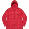 Thumbnail for Mini Plaid Hooded Shirt