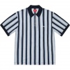 Thumbnail for Open Knit Stripe Zip Polo