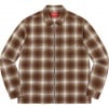 Thumbnail for Shadow Plaid Flannel Zip Up Shirt