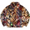 Thumbnail for Multicolor Faux Fur Bomber Jacket