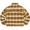 Supreme Flannel Reversible Puffer Jacket (FW22) - Brown