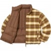 Supreme Flannel Reversible Puffer Jacket (FW22) - Brown