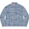 Thumbnail for Script Jacquard Denim Trucker Jacket