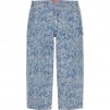 Thumbnail for Script Jacquard Double Knee Denim Painter Pant