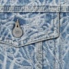 Thumbnail for Script Jacquard Denim Trucker Jacket