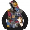 Thumbnail for Patchwork Zip Up Hooded Sweatshirt