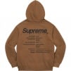 Supreme Worldwide Hooded Sweatshirt (SS23) - Olive Brown