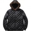 Thumbnail for Quilted Leather Hooded Jacket