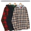 Thumbnail Hooded Plaid Half Zip Shirt