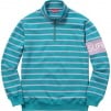 Thumbnail for Striped Half Zip Sweat