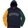 Thumbnail for Color Blocked Arc Logo Hooded Sweatshirt