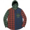 Thumbnail for Hooded Buffalo Plaid Flannel Shirt