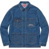 Thumbnail for Diamond Stitch Denim Chore Coat