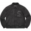 Thumbnail for Pebbled Leather Varsity Jacket