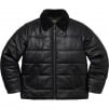 Thumbnail for Supreme Schott Shearling Collar Leather Puffy Jacket