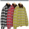 Thumbnail Faux Fur Collar Flannel Shirt