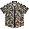 Thumbnail for Kanji Camo Zip Up Baseball Jersey