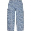 Thumbnail for Script Jacquard Double Knee Denim Painter Pant