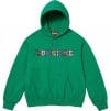 Thumbnail for Collegiate Patchwork Leather Hooded Sweatshirt